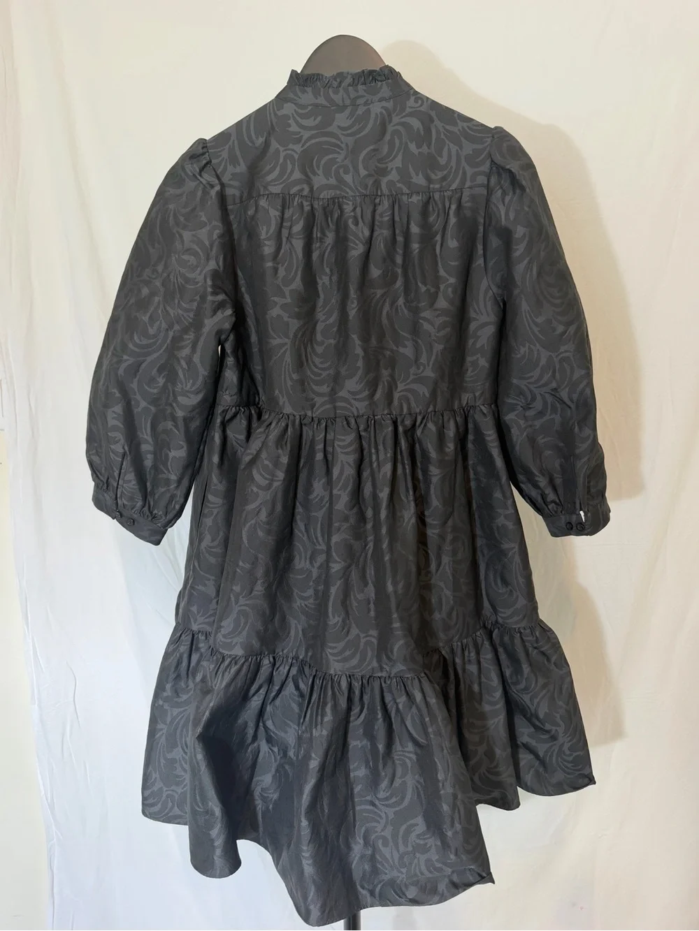 ✨ Kate Spade New York Flourish Swirl Tiered Taffeta Mini Dress Size Medium
